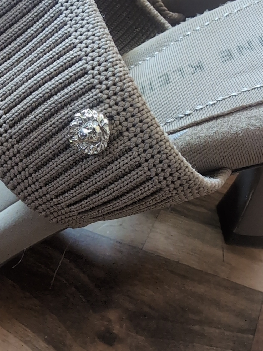 Anne Klein Beige Double-Strap Kitten Heel Mules - Picture 10 of 10